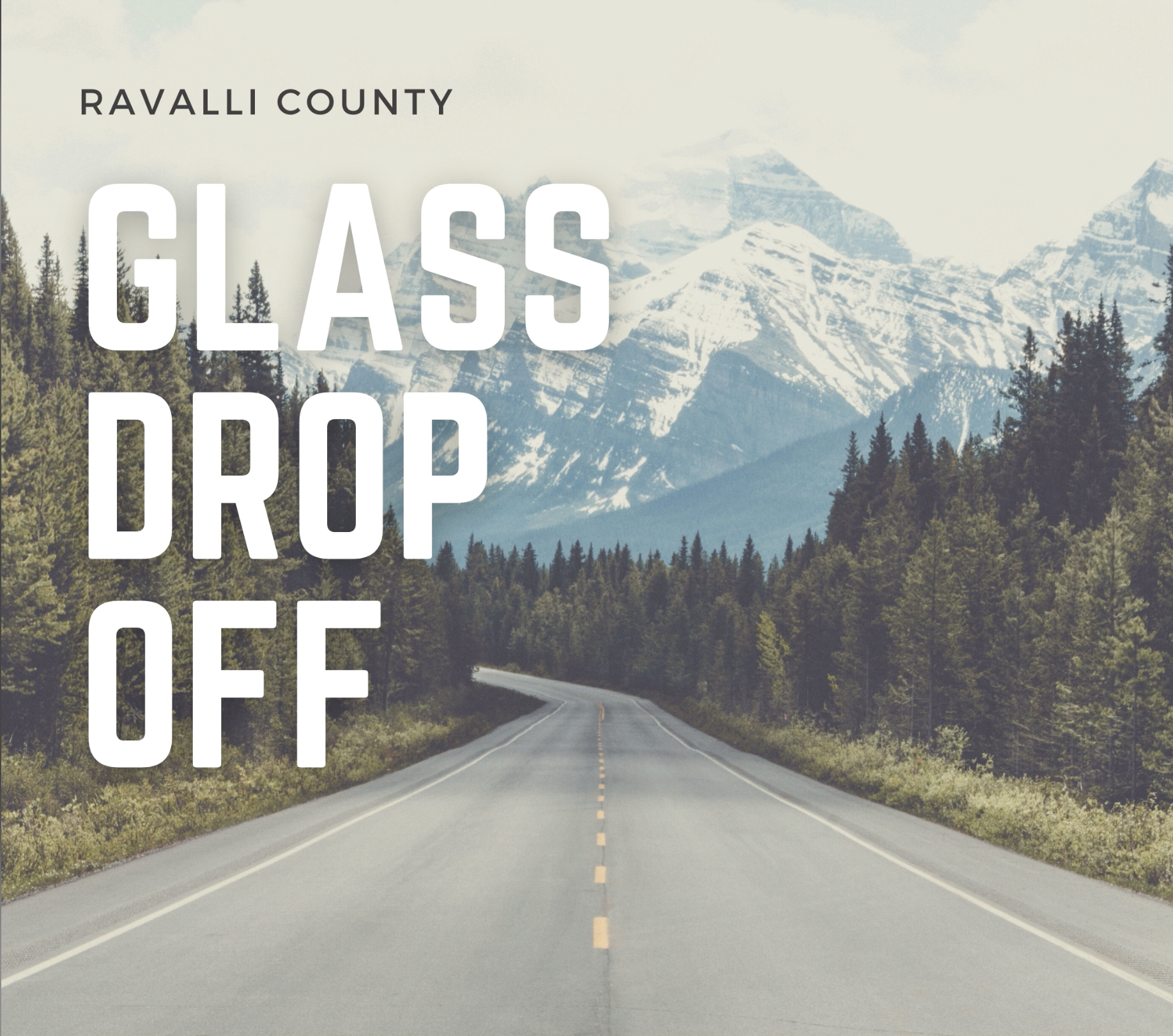 Ravalli County Glass Drop Event on October 3rd, 2020