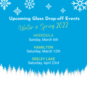Upcoming Glass Drop-off Dates – Winter and Spring 2022
