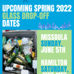 Upcoming Glass Recycling Drop-off Dates – Spring 2022