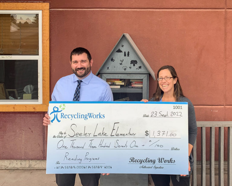 Seeley Lake Elementary recycling works donation 2022
