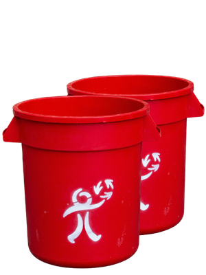 red 20 gallon glass recycling bin missoula