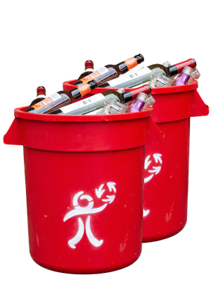 red 20 gallon glass recycling bin missoula