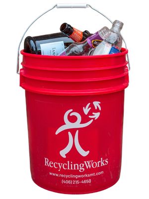 5 gallon glass recycling bucket missoula