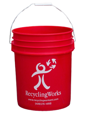 5 gallon glass recycling bucket missoula